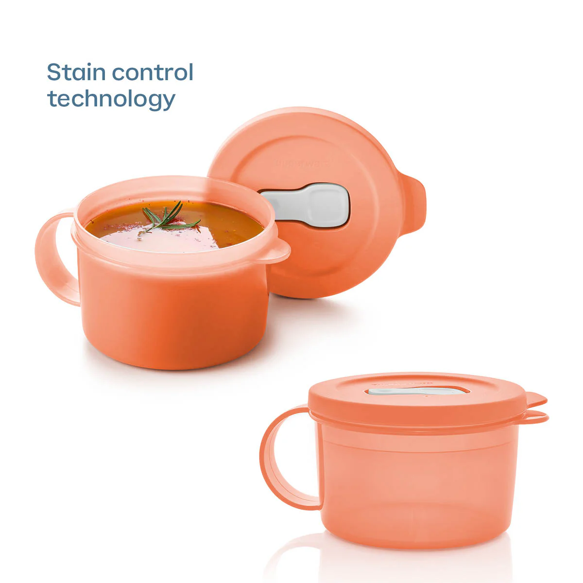 Tupperware CrystalWave® PLUS Microwave Soup Mug | Set of 2 | Leakproof Lunch Container - Image 4