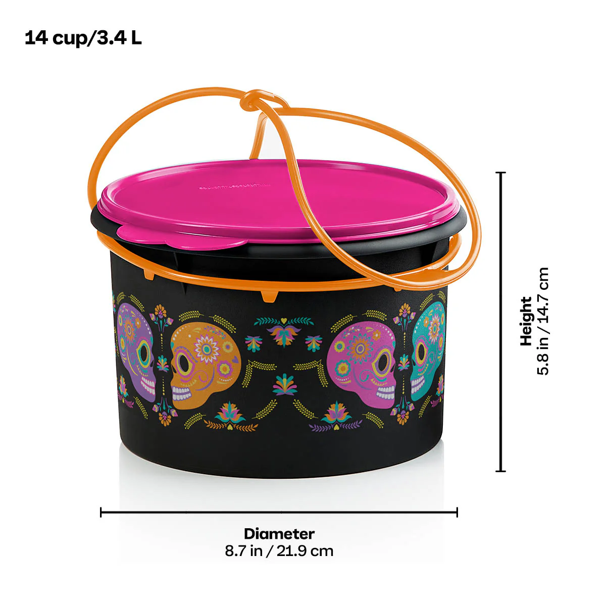Tupperware® Día De Los Muertos Large Canister with Cariolier® Handle - Image 3