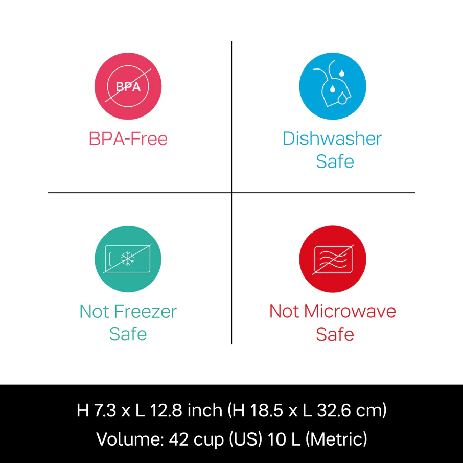 Tupperware Thatsa® Mega Bowl | Airtight, Leakproof, Mixing Bowl, 42-cups / 10 L - Image 4